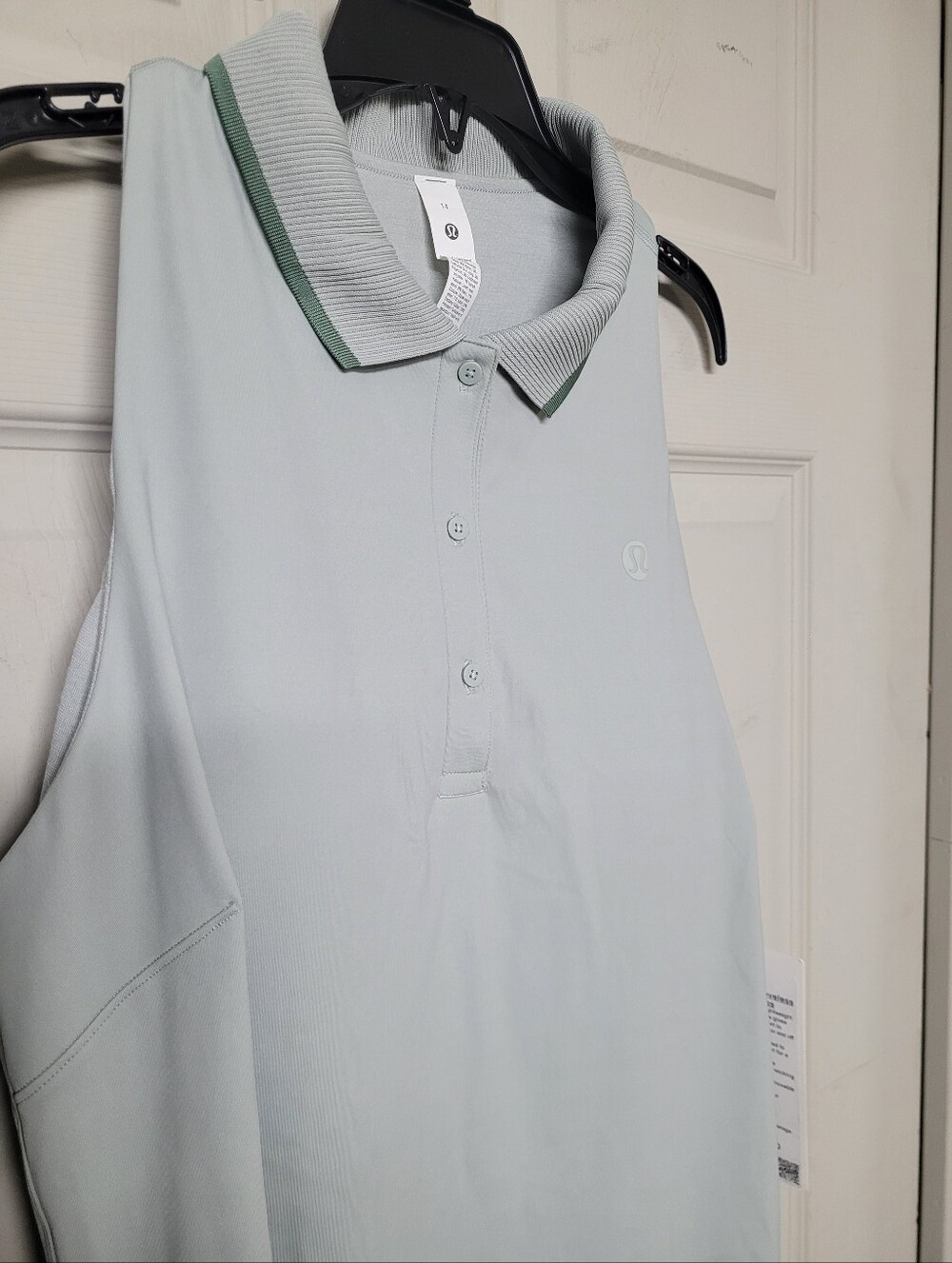 Lululemon Sleeveless Polo Tennis Dress Jade Gray/Eucalyptus Gray Size 14 NWT